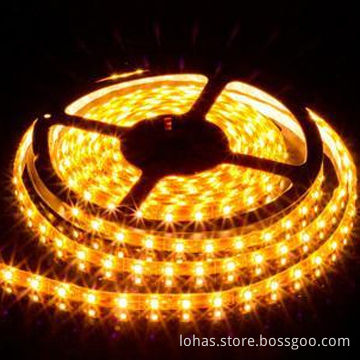 Yellow Flexible LED Strips, 3528-120LEDs/M, High Lumen with 6-7lm/LED, stable performance